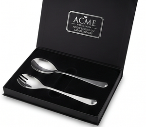 Modern Stainless Steel <b>Salad</b> <b>Spoon</b> and Fork Set High Mirror Polish Serving Utensils For Office Catering And Everyday Use - Product Image 4