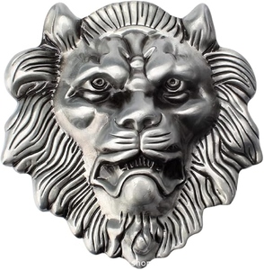 Hebilla de Cinturón con Cabeza de León para Hombre, Estilo Vikingo Nórdico, Moderno, Animal, Vaquero Occidental, de Aluminio, Decorativa, Duradera, para Aniversario - Product Image 2