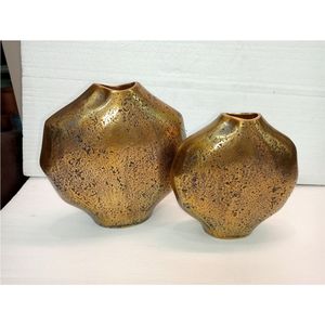 Jarrón de Metal Rosa Minimalista al por Mayor, Florero Decorativo Único en Forma de Calabaza para Decoración del Hogar y Hoteles, Jarrón de Mesa de Aluminio de Lujo - Product Image 6