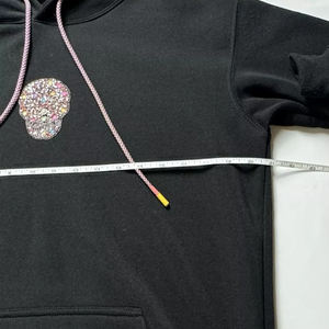 Sudadera con Capucha de Algodón Grueso con Cristales OEM Genie 2025, Estilo Holgado, Retro, con Cordón Ajustable, Unisex, con Pedrería - Product Image 5