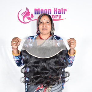 Commandez en ligne dès maintenant : Extensions de cheveux naturels frontales ondulées, cuticules alignées, douceur soyeuse, sans produits chimiques, trame double drawn, en promotion - Product Image 4
