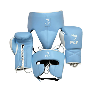 Conjunto de equipo de boxeo de piel de vaca 100% para adultos, personalizado, profesional, para entrenamiento de boxeo, con guantes protectores. - Product Image 2