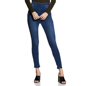 Jeans à jambes larges tendance de haute qualité pour femmes, respirants, à prix abordable, taille haute, jeans en denim personnalisés pour femmes - Product Image 1