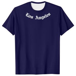 Camisetas Casuales para Hombre con Estampado de Letras, Manga Corta, Cuello Redondo, Tejido de Poliéster Elástico, Corte Regular - Product Image 1