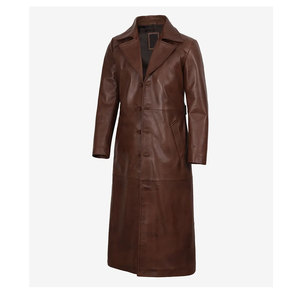 เสื้อโค้ทหนังดีไซน์พิเศษ ผิวเรียบเนียน ทนทาน บุด้วยวัสดุที่สวมใส่สบาย - Product Image 1