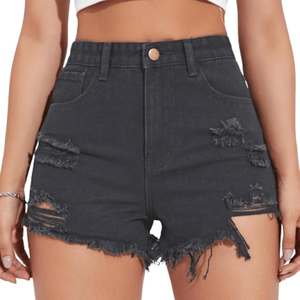 Shorts en jean slim de couleur unie pour femmes, élégants et aux designs modernes, disponibles dans de nombreuses autres couleurs et grandes tailles - Product Image 5
