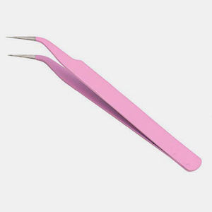 Pince à épiler de précision pour extensions de cils DANTRIC IMPLANTS CV-87 en acier inoxydable rose avec revêtement en poudre, prise en main parfaite, pointe lisse - Product Image 4