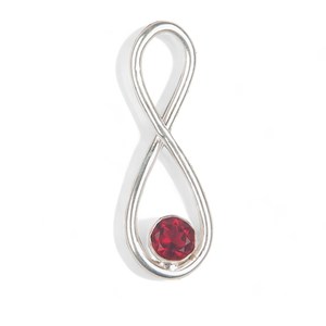 Collier infini en rubellite rose naturelle, fait main, argent sterling 925, bijoux minimalistes en pierres précieuses - Product Image 2