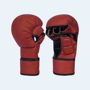 Gants de boxe MMA en cuir PU de qualité supérieure, à doigts entiers, pour arts martiaux mixtes, entraînement au sac de frappe, taille XS, hommes et femmes, Pakistan - Product Image 1