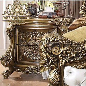 Ensemble de meubles de chambre à coucher en teck de style baroque européen moderne, fait à la main, taille personnalisée, réduction - Product Image 2