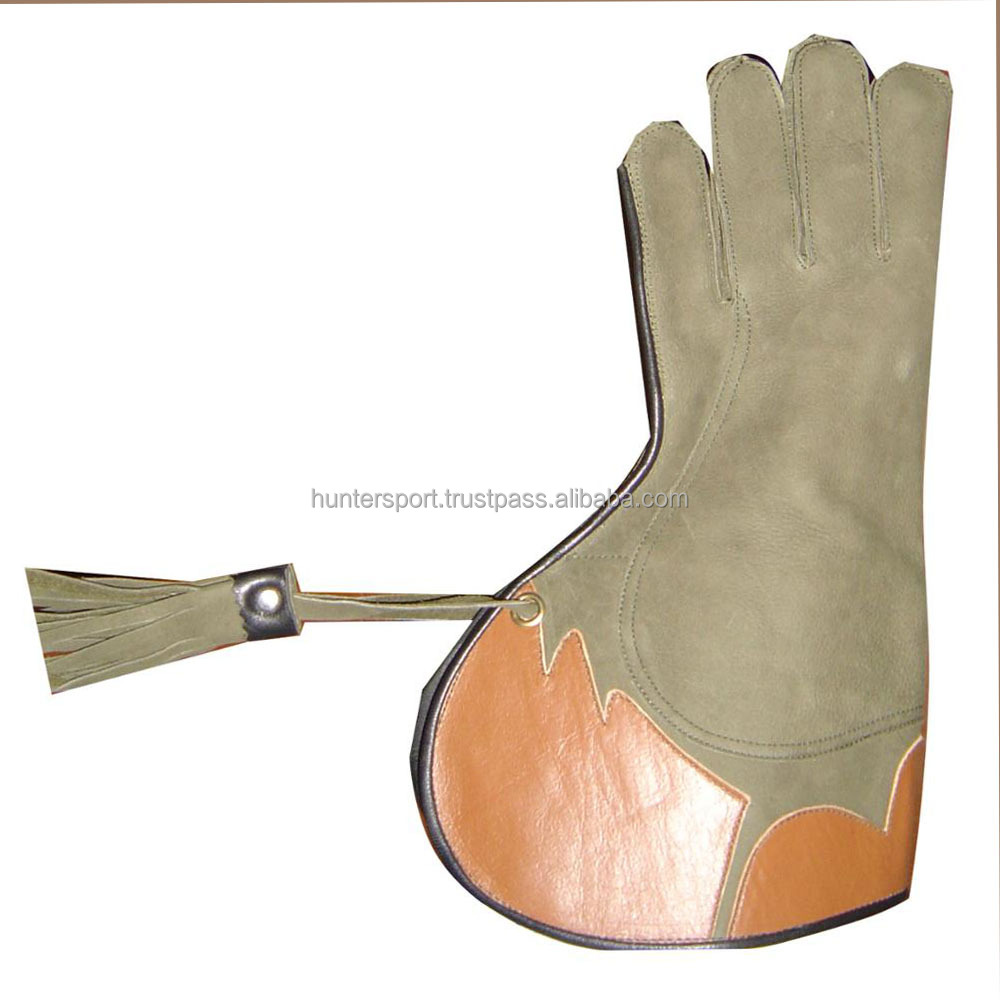 Gant De Fauconnerie En Cuir Nubuck Noir - 14 Pouces - Neuf, Fait Main (UK)