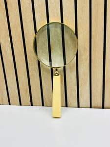 Loupe moderne en laiton de 4 pouces, faite à la main, avec poignée en résine de designer |   Loupe d'inspection portative vintage durable - Product Image 5