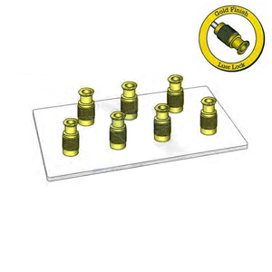 Adaptador de Transferencia de Fluidos de Precisión, Acero Inoxidable Reutilizable, Conector Luer Lock con Acabado Dorado, Longitud 3 cm / 1-1/4 pulgadas - Product Image 1