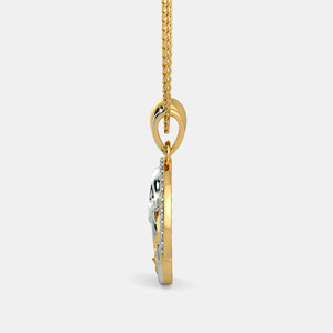 Collar con Colgante de Diamante Cultivado en Laboratorio en Forma de Corazón de Madre e Hijo de Dos Tonos - Product Image 5