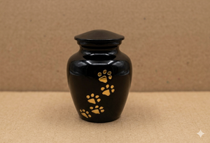 Petites urnes commémoratives bleues, urnes fines en métal cloisonné, urnes funéraires pour cendres - Product Image 5