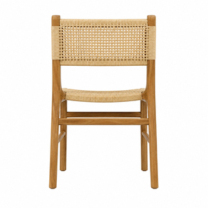Hospitality Luxury Solid Teak Modern Wholesale Verona Natural Teak Woven <b>Dining</b> <b>Chair</b> <b>Dining</b> Room Furniture Natural Cane Weaving - Product Image 3