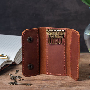 Luxury leather key holder case crafted for business meetings and travel convenience leather key holder <b>wallet</b> <b>smart</b> key <b>wallets</b> - Product Image 2