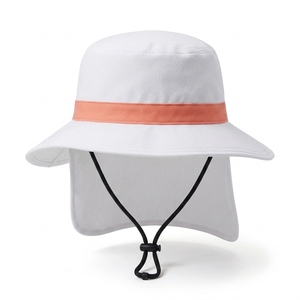 OEM Custom Sun Hats Neck Flap Wide Brim Chin Strap Bucket <b>Caps</b> ODM Low MOQ Headwear Manufacturer Factory - Product Image 1