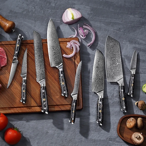 LEGACY BLADES Professional VG10 Damascus Steel Chef <b>Knife</b> <b>Set</b> Full Tang Resin Handle Kitchen Cutlery OEM Manufacturer - Product Image 4