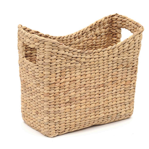 Meilleures ventes Grand panier de rangement en jacinthe d'eau tissé à la main Haute qualité Durable Panier à linge pour la maison Fait à la main Haute qualité - Product Image 4