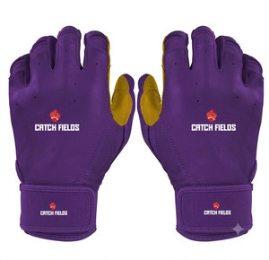 Wholesale Baseball Batting <b>Gloves</b> White Blue <b>Red</b> Durable Leather Material Padded Velcro Strap Closure Unisex Adult Training - Product Image 2