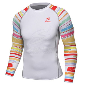 Rashguard de BJJ à manches longues pour homme, haute mobilité, en Spandex/Polyester UPF50+, pour la course et l'entraînement - Product Image 2