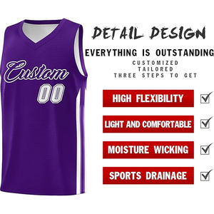 Ensemble d'uniformes de basketball personnalisés, logo d'équipe, nom, numéro, impression par sublimation, broderie, applique, logo 3D, vêtements de sport - Product Image 3