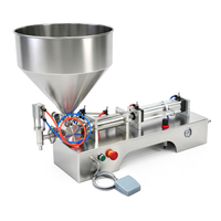 Machine de remplissage semi-automatique pneumatique pour liquides et pâtes, 3-200 ml, pour confiture, miel, détergent, ketchup et crème