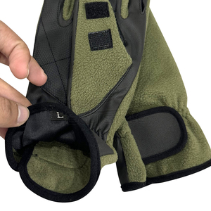 Polar Fleece Horse Riding <b>Gloves</b> Leather Palm Full Finger Equestrian <b>Gloves</b> Windproof OEM Wholesale Warm Winter Riding <b>Gloves</b> - Product Image 5