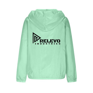 Veste coupe-vent unisexe à capuche Relevo personnalisée, légère, manches longues, décontractée, pour le printemps, imperméable, avec fermeture éclair - Product Image 2