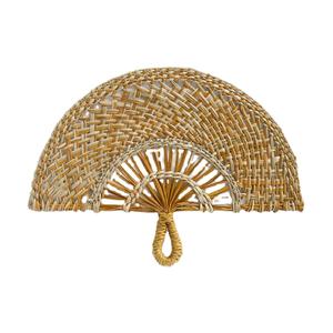 Ventilador de mano de algas marinas hecho a mano, artesanía tejida de hoja de palma natural, ventilador de refrigeración ecológico, Exportación al por mayor - Product Image 1