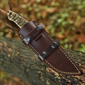 UA Supplies Tanto Style <b>Mirror</b> Polish Stainless Steel Hunting Fixed Blade Knife <b>Clip</b> Point 0.5mm Thickness Natural Ram Horn - Product Image 5