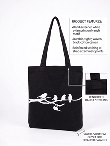 Urban <b>Tote</b> Cotton <b>Canvas</b> <b>Tote</b> Bag Zipper Closure Custom Logo Branding Reusable Grocery Shopping Bag Long Handle Blank Design - Product Image 4