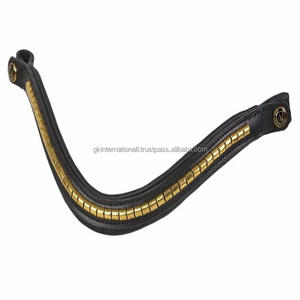 Banda de cejas Clincher de alta calidad Combinaciones de metal de cuero decoración de tachuelas banda de cejas de caballo de cuero hecha a mano al mejor precio - Product Image 4