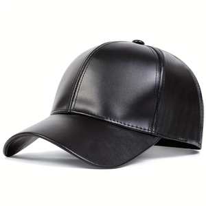 High-Quality Suede Leather Cap Classic Fall Fashion Men's Vintage Genuine Leather Newsboy Cap Retro <b>Flat</b> <b>Hat</b> - Product Image 3