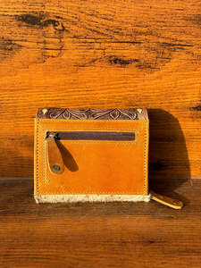 กระเป๋าสตางค์หนังแท้สินค้ามาใหม่ทำด้วยมือแท้กระเป๋าสตางค์หนังวัวสไตล์ตะวันตกสำหรับผู้หญิงกระเป๋าสตางค์สุดหรูขายส่ง - Product Image 6