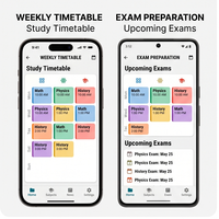Application de planification d'études RoyalCraft : Gestion des examens, suivi des études, notes, organisateur d'apprentissage. Stock disponible pour iOS, Linux, Mac.