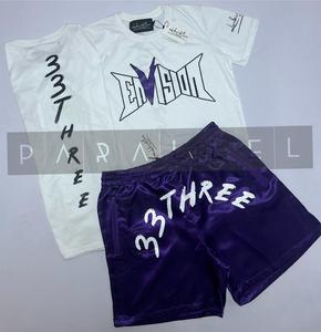 Ensembles de T-shirts décontractés élégants pour hommes, imprimés avec des slogans, en tricot, séchage rapide, 100% polyester, vente en gros - Product Image 3