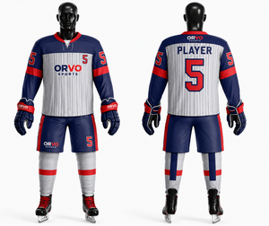 Uniformes de hockey sur glace sublimés sur mesure, maillots de hockey en gros, vêtements de sport d'équipe, fabricant de vêtements d'équipe de hockey personnalisés OEM - Product Image 2