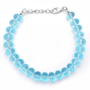 Handmade Unique Design Natural Hydro Gemstone Classic Fashionable Strand <b>Bracelet</b> 925 Sterling Silver Gemstone Women Jewelry - Product Image 1