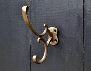 Decorative brass wall coat <b>hook</b> crafted for organized living spaces with reliable hanging support for everyday belongings - Product Image 3