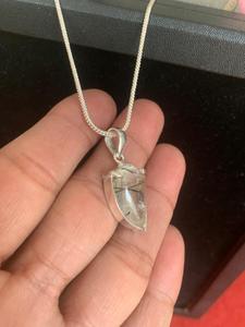 Natural White Clear Cabochon Handmade Healing Crystal Jewelry Necklace for Women Jewelry A High Quality Gemstone - Product Image 1