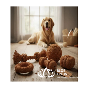 Jouet pour chien en boule de coco durable, très vendu, pour le nettoyage naturel des dents, soulagement de l'anxiété, non toxique, produits durables pour animaux de compagnie - Product Image 1
