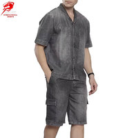 Ensembles de shorts en jean pour hommes, matière douce et résistante, coupe décontractée, vêtements élégants et décontractés pour les voyages et le confort du week-end