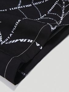 Short de sport personnalisé pour homme avec bordure côtelée fantaisie, imprimé numérique, maille respirante, vente en gros sur mesure - Product Image 3