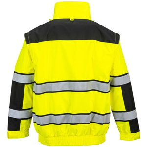 Custom Reflective Safety Jacket High Visibility Workwear For <b>Construction</b> Manufacturing And Warehouse Staff - Product Image 4