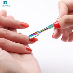 2 PCS Multi Color Cuticle Pusher and Cutter with Storage <b>Case</b>, Professional Nail Cuticle Pusher <b>Tool</b> Nail Polish Remover - Product Image 4