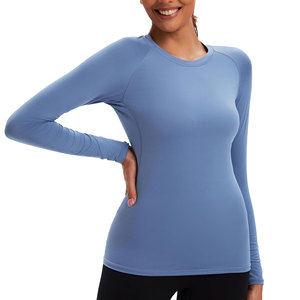 Women Long Sleeve Base Layer Compression Shirt High Stretch Breathable Fitness <b>Top</b> for Gym Training Running Workout and Active S - Product Image 2