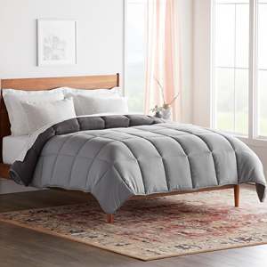 Ensemble de housse de couette matelassée réversible, garnissage en polyester, lavable en machine, couette d'hiver, literie hypoallergénique 75D/36F - Product Image 1