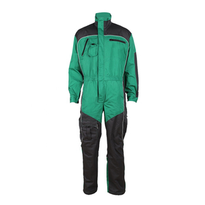 Overol de Trabajo Verde y Negro Resistente a la Abrasión con Bolsillos en el Pecho y Bolsillos Laterales - Product Image 4